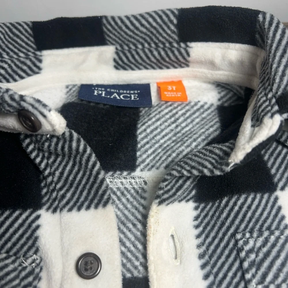 Children’s Place‎ Black and White Flannel 3T